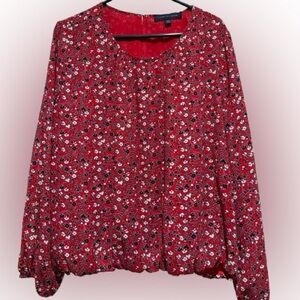Tommy Hilfiger Red Floral Blouse XL